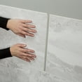 thumbnail image 6 of Palisade 25.6in x 14.8in Vinyl Wall Tile Shower Kit in Iced Pewter, 6 of 8