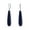Blue-Lapis-Lazuli, variant on Womens Long Linear Quartz Turquoise Onyx Gemstone Dangle Earrings