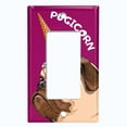 thumbnail image 5 of Metal Light Switch Plate Cover Ice Cream Pug Unicorn Purple DOG046, 5 of 13