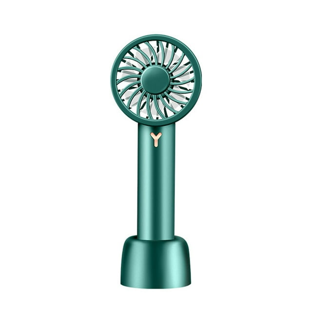 Naiovety Ventilador de mano, dispositivo de refrigeración portátil recargable para verano, para clima cálido, funciona con batería, para Electrodomésticos Verde Sin Luz