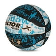 thumbnail image 6 of Vector X Indoor/Outdoor Power Rubber Basketball with Needle for Women Men Youths (Black-White-Blue) Size 7, 6 of 8