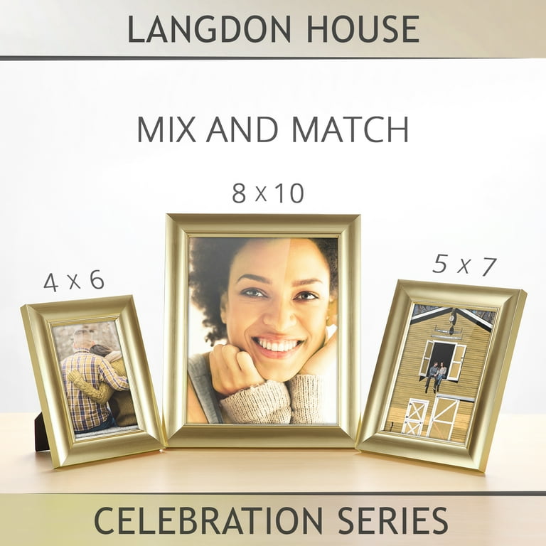 Langdon House 8x10 Wood Picture Frames, Brown, Set of 6