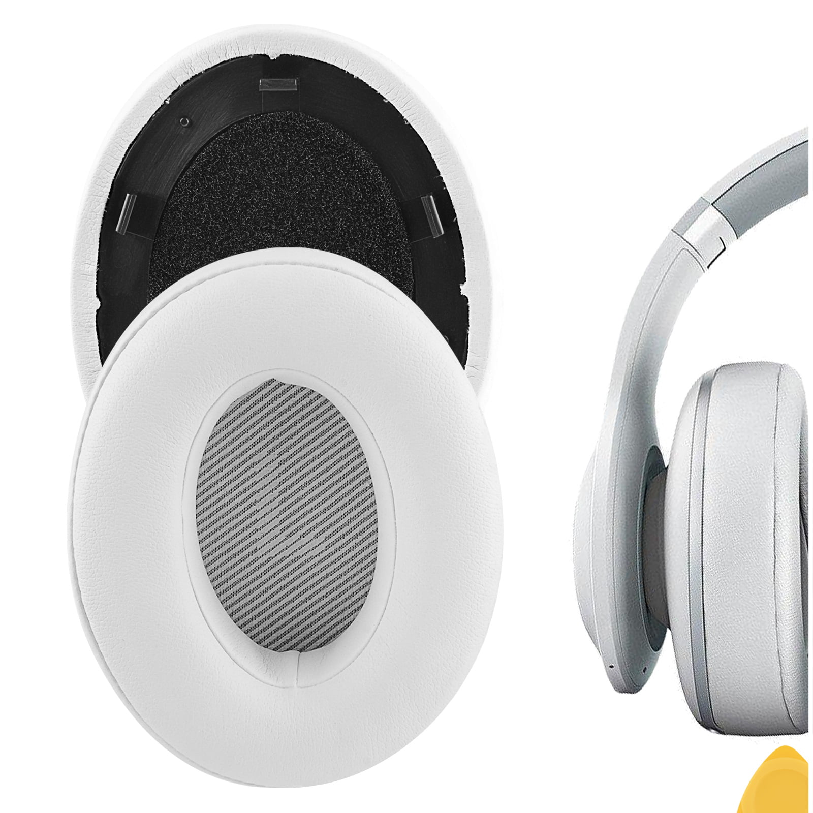 QuickFit Protein Leather Replacement Ear Pads JBL Everest 700, Headphones Earpads, Headset Ear Cushion Repair Parts (White) - Walmart.com