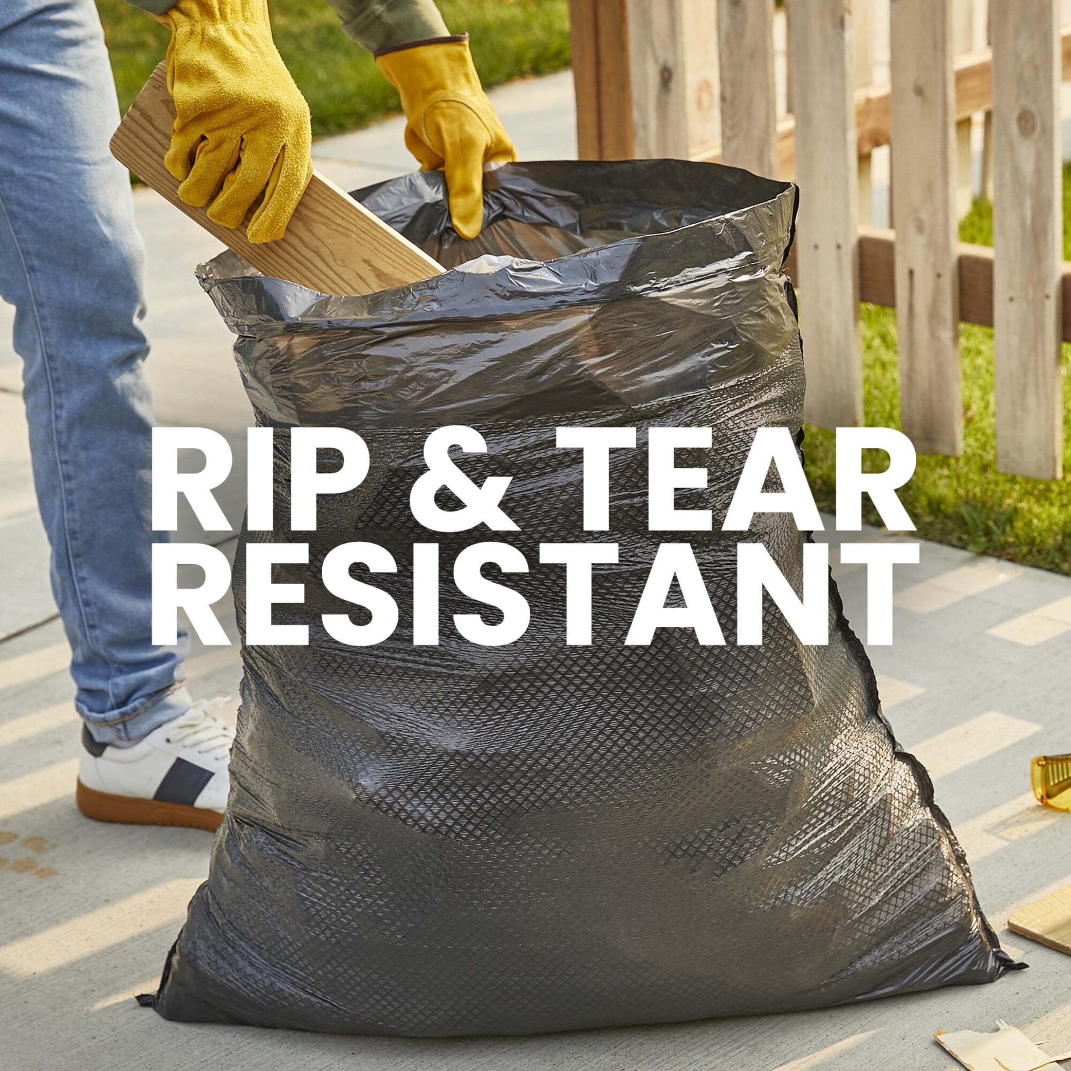 (4 pack) Glad ForceFlex Heavy Duty Large Drawstring Trash Bags, Hold 80+ Pounds, 30 Gallon, 40 Count