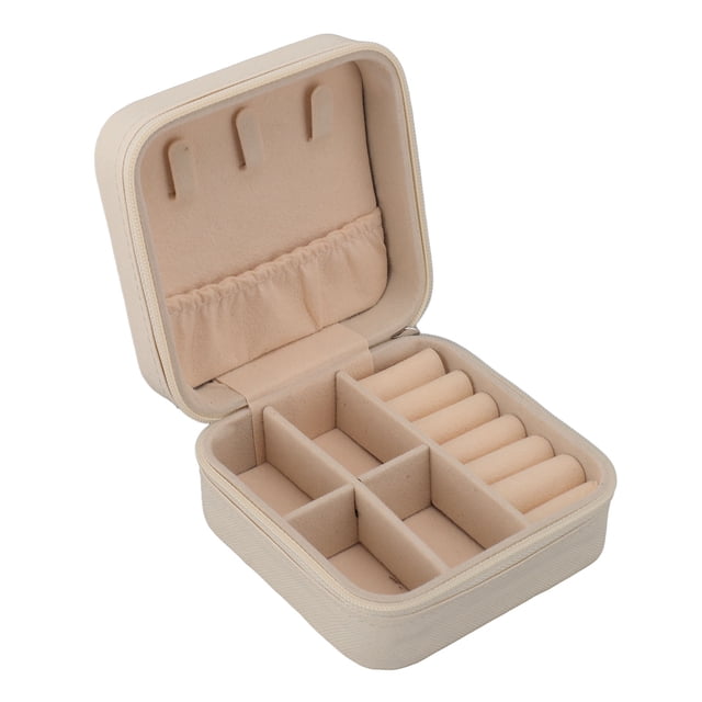 Joyero Pequeño, Estuche De Joyería De Viaje Exquisito Impermeable De Cuero PU Portátil Para Vacaciones Para Viajes De Negocios