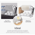 thumbnail image 3 of Escurridor Xtellar De Cubiertos De Cocina Trastes Cromado Moderno Color Plateado, 3 of 4