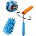 thumbnail image 4 of Plumero de microfibra, palo extensible para limpieza, cabezal de microfibra lavable desmontable, 3 piezas para coche, ventana, muebles, oficina, 4 of 6