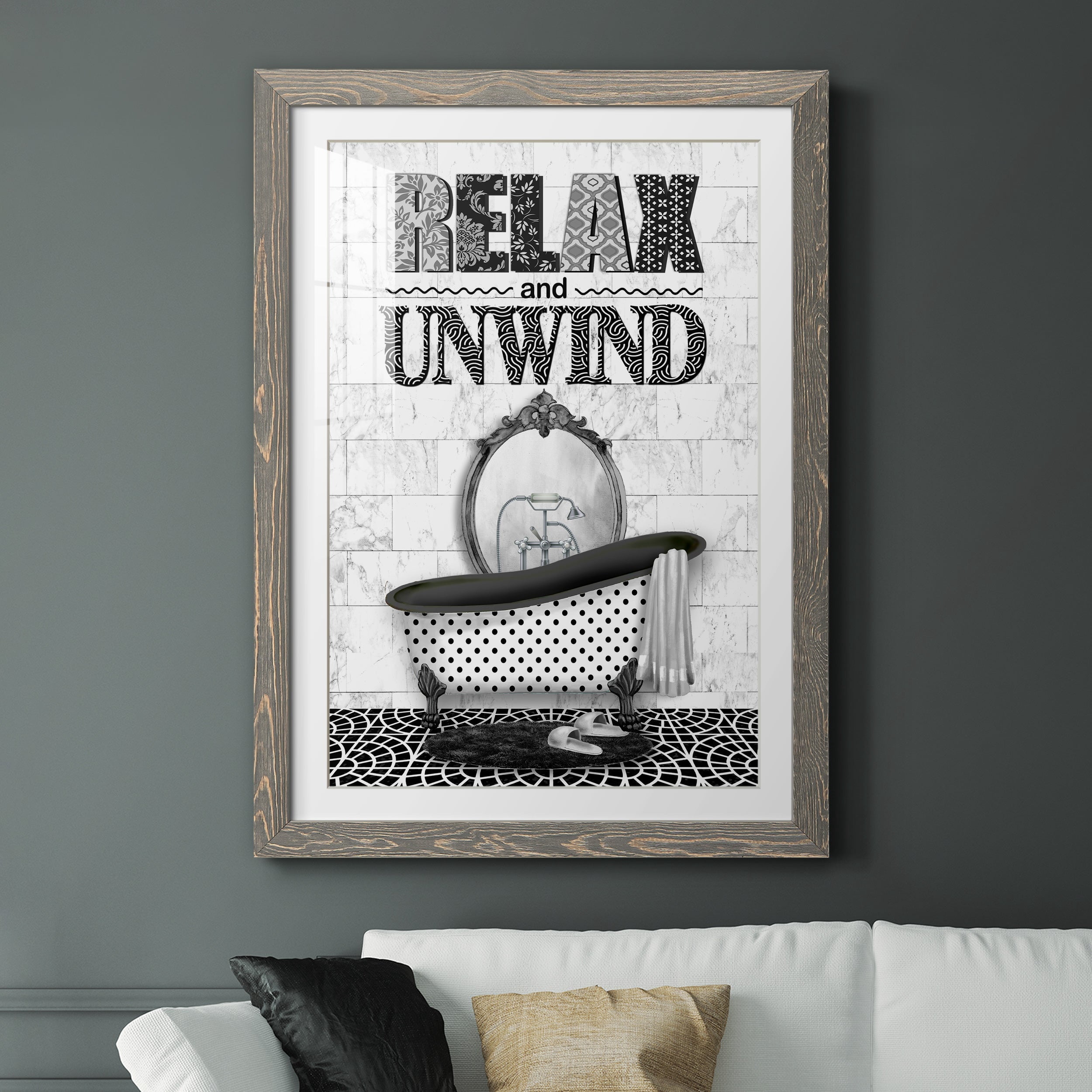 Relax and Unwind - Premium Framed Print - Distressed Barnwood Frame - Ready to Hang