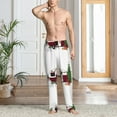 thumbnail image 4 of Salouo Vintage Buffalo Plaid Christmas Camper Print Pajama Pants for Men, Lounge Pants Elastic Waistband Casual Men's sleepwear Loungewear Sleep Pajama Pant -Large, 4 of 7
