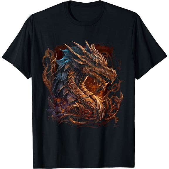 Beautiful Vintage Dragon Lover Fantasy Art Cool Illustration Unisex T-Shirt for Men Women Kids Toddler