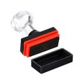 thumbnail image 3 of Uxcell Black Plastic Stamp Self Inking Red Ink Office Stamps Pre Inked Message Stamp 1.8'' x 0.8'' OK, 3 of 6