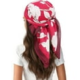 thumbnail image 2 of LQQBOX 27.6" Silk Feeling Head Scarf Women's Fashion Square Neck Satin Scarfs for Bag Hair Scarves Gift, 2 of 7