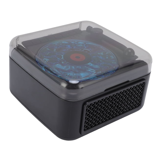 Wireless Speaker, Small Record Player Night Light USB Rechargeable Desktop Wave Speaker for Bedroom Party