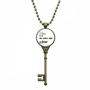 Inspirational Quote About Fear By George Addair Key Necklace Pendant Tray Embellished Chain