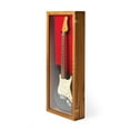 thumbnail image 3 of PENNZONI Electric Guitar Display Case, Clear Acrylic & Hardwood Cabinet, Natural Oak w/ Green Felt, 3 of 4