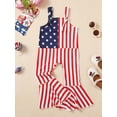 thumbnail image 3 of 4th of July Kids Toddller Baby Girl Bell Bottoms Outfits Sleeveless Jumpsuit Flare Pants Overalls Summer Clothes, 3 of 9