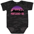 thumbnail image 3 of Inktastic Portland Oregon Retro Sunset Skyline Girls Baby Bodysuit, 3 of 5
