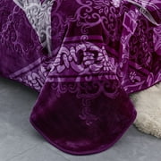 Jin Mai Lan Purple, Pink Polyester Bed Blanket, King