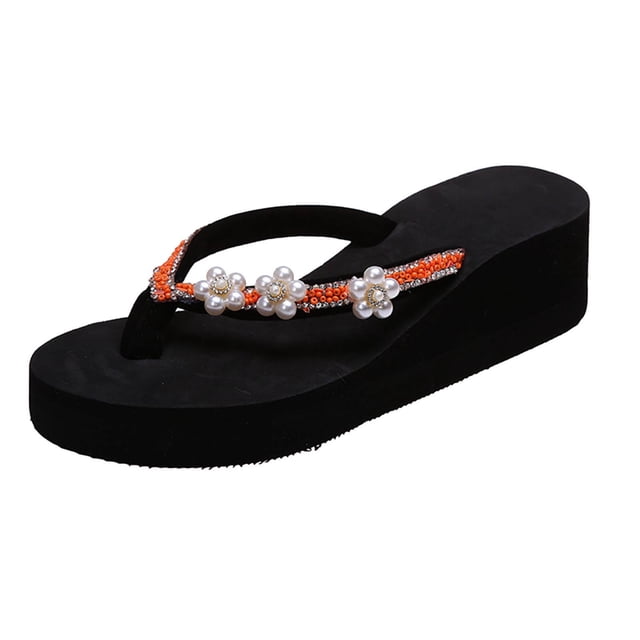 Amzcrzy Zapatos de mujer,Zapatos de mujer,Zapatillas de mujer, Sandalias de playa cómodas e informales con punta abierta y flores y tacón de aguja con diamantes de imitación para mujer Sandalias Muje