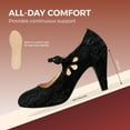 thumbnail image 2 of Chase & Chloe Mary Jane Shoes Women Oxford Pumps - Cute Low Kitten High Heels - Retro Vintage Shoes for Women 1950s Mary Janes Round Toe Shoe with Ankle Strap - Women Dress Shoes, 2 of 6