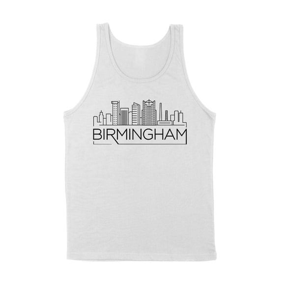 Skyline Birmingham Alabama Tank Top Unisex Large White