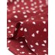 thumbnail image 5 of Blusa de lunares con corazón dulce para mujer, cuello en V, manga corta, casual, con botones rojo XL, 5 of 6