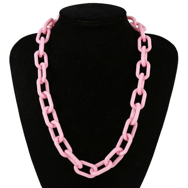 Chain Necklace Acrylic Chunky Decorative Punk Necklace Long Necklace for Women Walmart