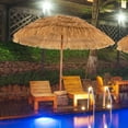 thumbnail image 3 of Costway 6.5 FT Thatched Beach Umbrella Tilt Tiki Hawaiian Patio Portable, 3 of 11