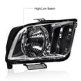 thumbnail image 4 of PIT66 Left+Right Pair Replacement Headlights Headlamp Fit For 2005-2009 Ford Mustang (Bulbs not included), 4 of 9