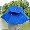 thumbnail image 3 of Umbrella Hat Folding Adjustable Sun Rain Cap UPF 50+ UV Protection, 3 of 3