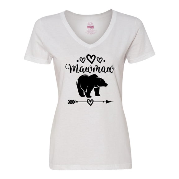 Inktastic Mawmaw Bear Grandma Women's V-Neck T-Shirt