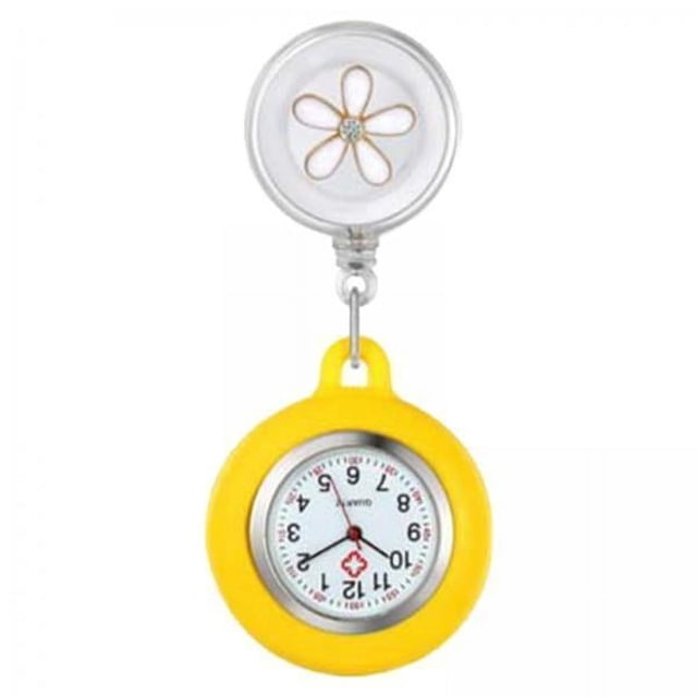 Reloj de bolsillo,Reloj de pecho retráctil para enfermera,redondo,con solapa colgante,Reloj de bolsillo con credencial de enfermera,Reloj de bolsillo médico con broche multiusos,Formulario de