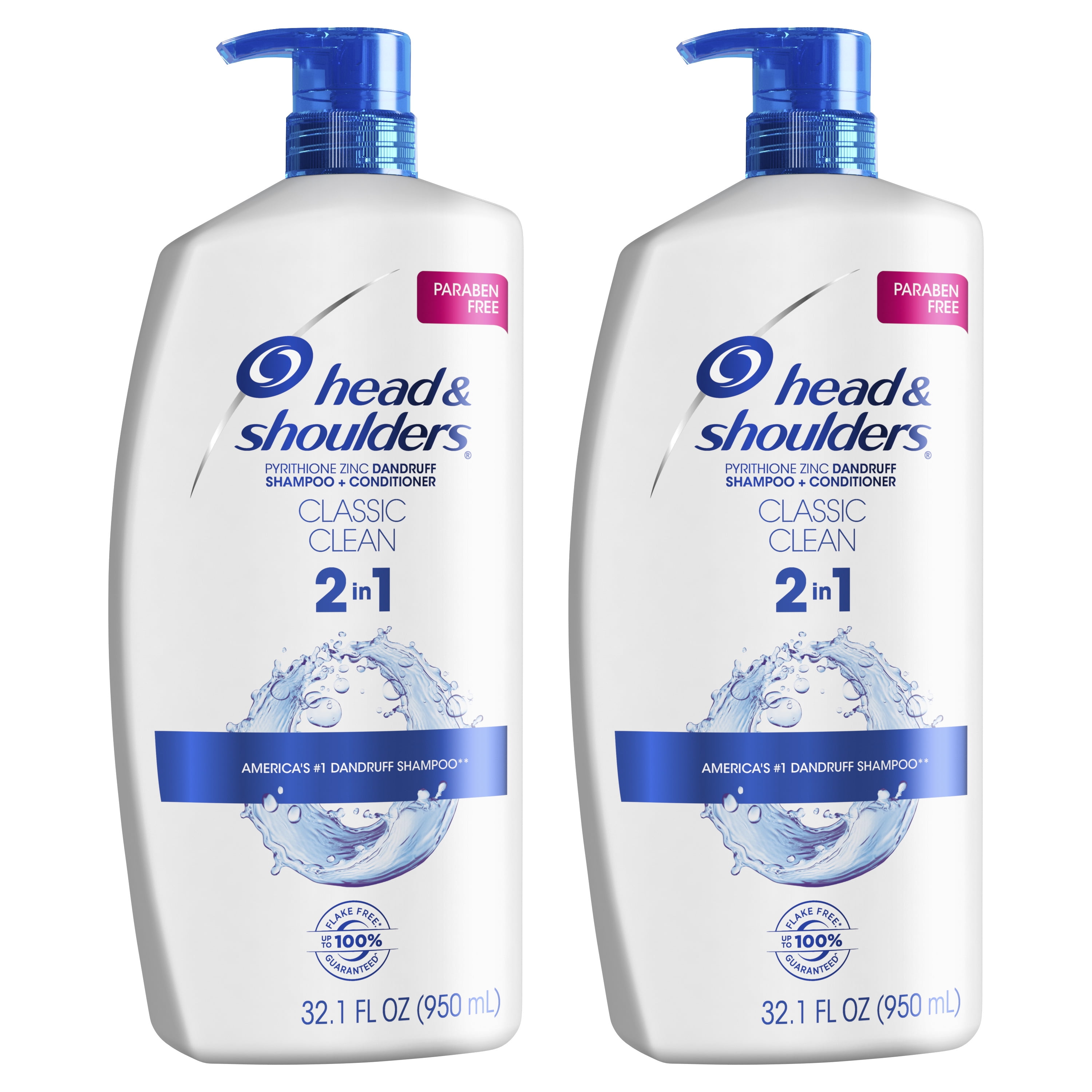 Head and Shoulders 2 in 1 Shampoo Conditioner, Classic Clean, 32.1 oz