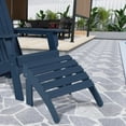 thumbnail image 2 of PRZL Outdoor Adirondack Ottoman, Weather-Resistant HDPE Footrest for Patio, Porch, Backyard, Garden, Lawn, or Deck, Blue, 2 of 16