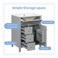 thumbnail image 6 of GDF Studio 24" Bathroom Vanity with Sink, Space Saving Cabinet with 3 Drawers and Adjustable Shelf, Gray, 6 of 8