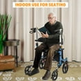 DSstyles Homfan Rolling Walkers for Seniors with Seat Double Folding