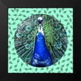 thumbnail image 2 of Phillip, Jamie 15x15 Black Modern Framed Museum Art Print Titled - Round Peacock 2, 2 of 5