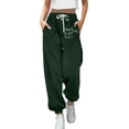 thumbnail image 1 of Ladies Pants Solid Color Large Folding Bottom Pants Elastic Bottom Sports Pants Womens Work Pants Bronze L, 1 of 4