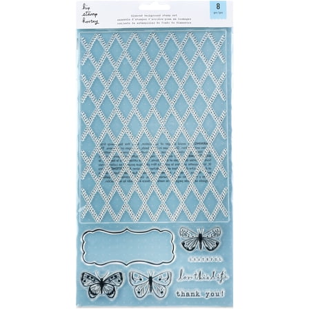American Crafts Clear Stamp Set -Diamonds
