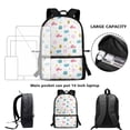 thumbnail image 6 of KUIFORTI Kawaii Graffiti Print Kids 17 Inch Schoolbag with Compartment and Side Mesh Pockets, Portable Backpack Stationery Organizer Bag for Girls Children Teens, 6 of 6