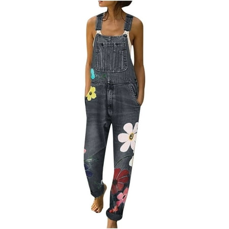 

Women s Washed Denim Bib Jeans Overalls Casual Print Ripped Denim Jumpsuits Rompers Hot6s4486593