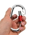 thumbnail image 4 of BOKYAN 25KN O‑Ring Spring‑Loaded Climbing Carabiner – Smooth Curve, High Strength, 25KN Vertical, 9KN Horizontal, Ideal for Backpackers & Hikers, 4 of 7