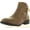 Taupe, variant on DBDK KATHIE-1 Women's Buckle Strap Chunky Heel Side Zipper Ankle Booties