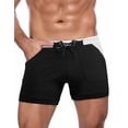 thumbnail image 6 of COOFANDY Swim Trunks for Men Sexy Swim Brief Square Leg Swimsuit Swimming Short Bathing Suit with Pocket, 6 of 7