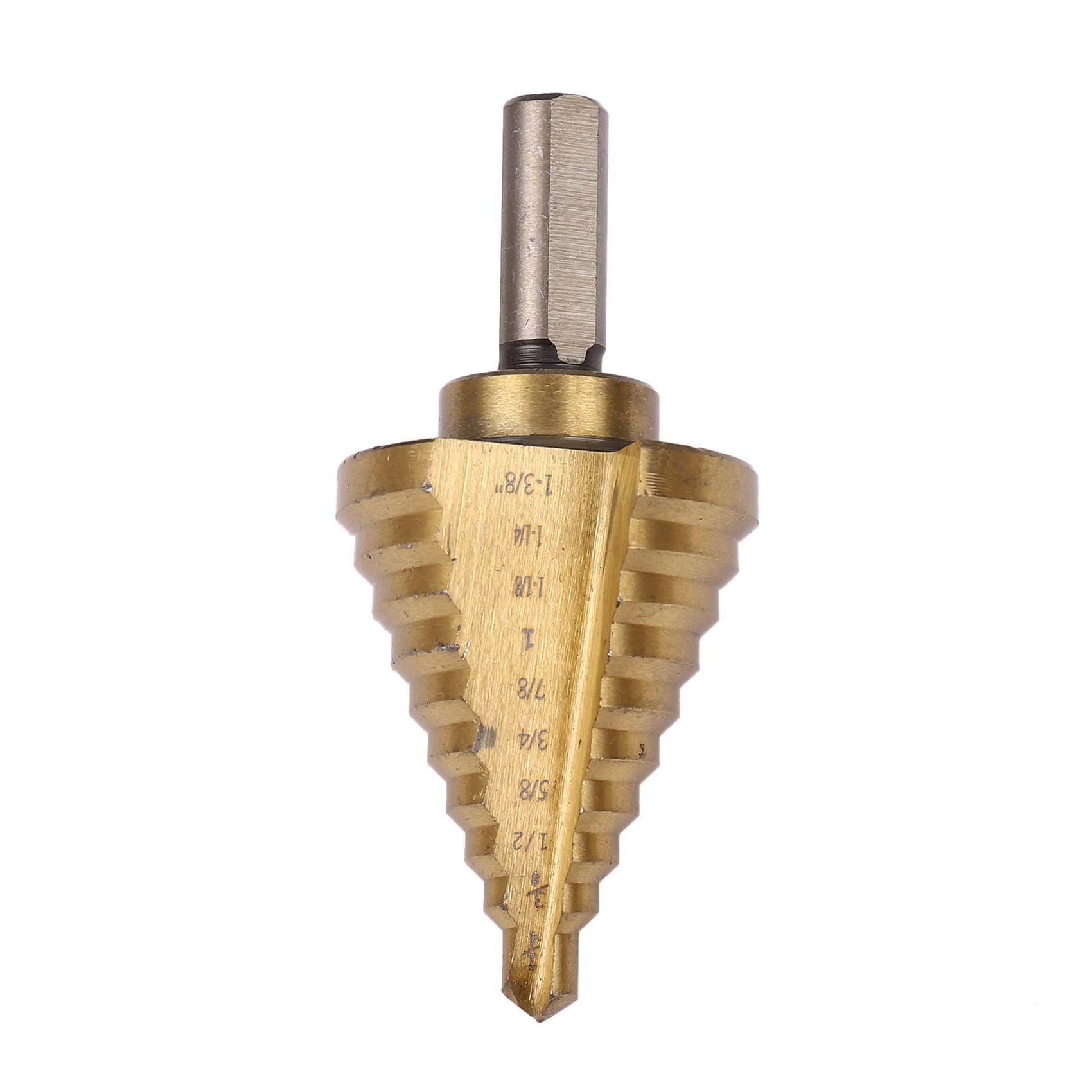 Sodial Step Drill Cone Drill Bits, High Speed Steel 10 Steps 1/4 to 1-3/8 inch
