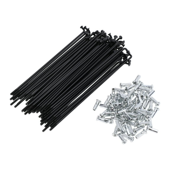 72 Set 13G Bicycle Spokes 123mm Bike Wheel Spokes Carbon Steel Black