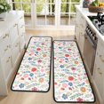 thumbnail image 4 of Kitchen Rugs Sets Of 2,Pioneer Flower Floral Print Pattern Anti Fatigue Kitchen Mat Rugs Non Slip Washable,Decorative Kitchen Floor Mats for Kitchen,Sink,Laundry,17"x47"+17"x47", 4 of 5