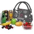 thumbnail image 6 of Vsdgher I Love Coffee Print Insulated Reusable Bags with Sturdy Zipper and Handles, Foldable Totes for Hot or Cold Food Bring or Delivery, 6 of 8