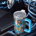 thumbnail image 6 of OBREWU Basset Hound Dog and Flower Tumbler with Handle and Lid,Basset Hound Dog and Flower 40oz Double Wall Vacuum Insulated Tumbler,Cups Gift for Women and Men, 6 of 7
