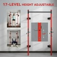 thumbnail image 5 of Resenkos Foldable Wall-Mount Power Rack with Pull-Up Bar, 1000 Pound Weight Capacity - Red, 5 of 7